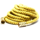 Newest design 7MM diameter cotton twisted drawstring cord with metal tips for hoodie cord