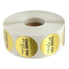 Stickers Adhesive Ready To Ship Round Thank You Stickers Roll 500 Pcs Thank You Gold Foil Paper Adhesive Stickers In Roll