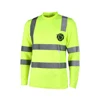 long sleeve T shirt fast dry fit breathable high visibility vest 3M reflective tape ride sport T shirt