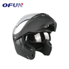 OFUN New Open Face Flip Up Motorcycle Bluetooth Helmets With Double Visor