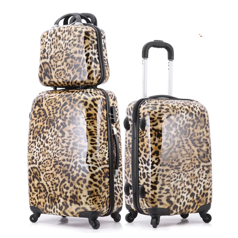 Imprimé léopard mode ABS voyage bagages ensembles