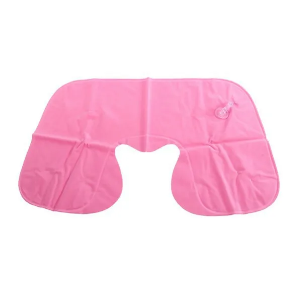 Portable Inflatable U-Shape Pillow Neck Rest Car Travel Comfort Headrest Car Flight Travel Soft Nursing Cushion