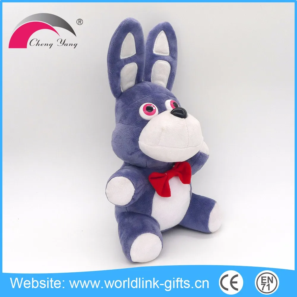 quality blue cute long ears rabbit toy high quality custom plush