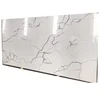 SH8005 Natural White Marble Look Quartz Stone 3200x1600 Calacatta Statuario Quartz Slab Price For Hotel Kitchen Countertop