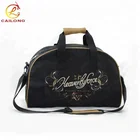 Durable large capacity black two side pocket gym duffle bag
