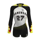 Design your own volleyball jersey custom women volleyball uniform design wholesale clothing