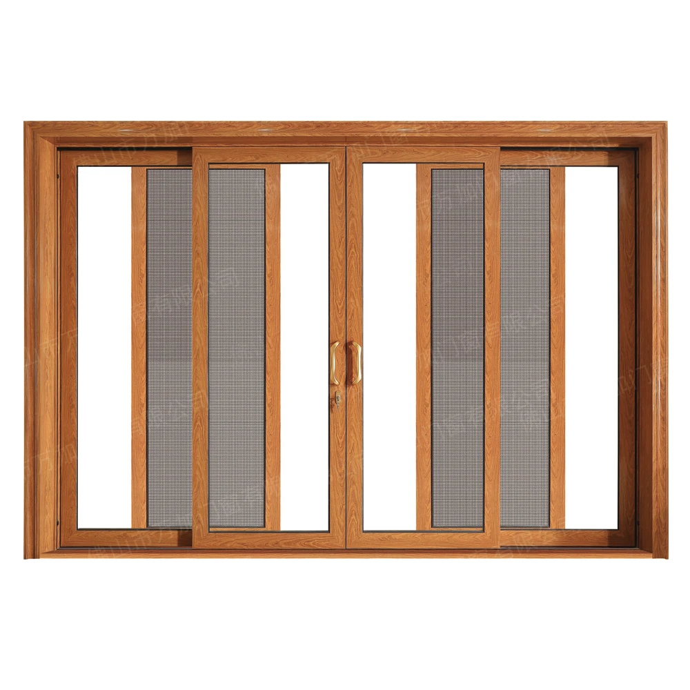 Aluminium sliding shop front door chinese building sliding 4 panel french doors
