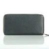 Chinese Factory Wholesale Simple Style Black Lady Purse, New Design Long Slim Leather Wallet Women*