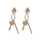 Earring-184 Xuping korean style charm stainless steel drop earrings