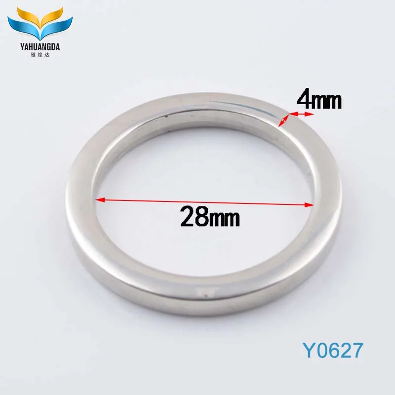 Arbitrarily size design metal ring surprint company logo metal o ring for bag