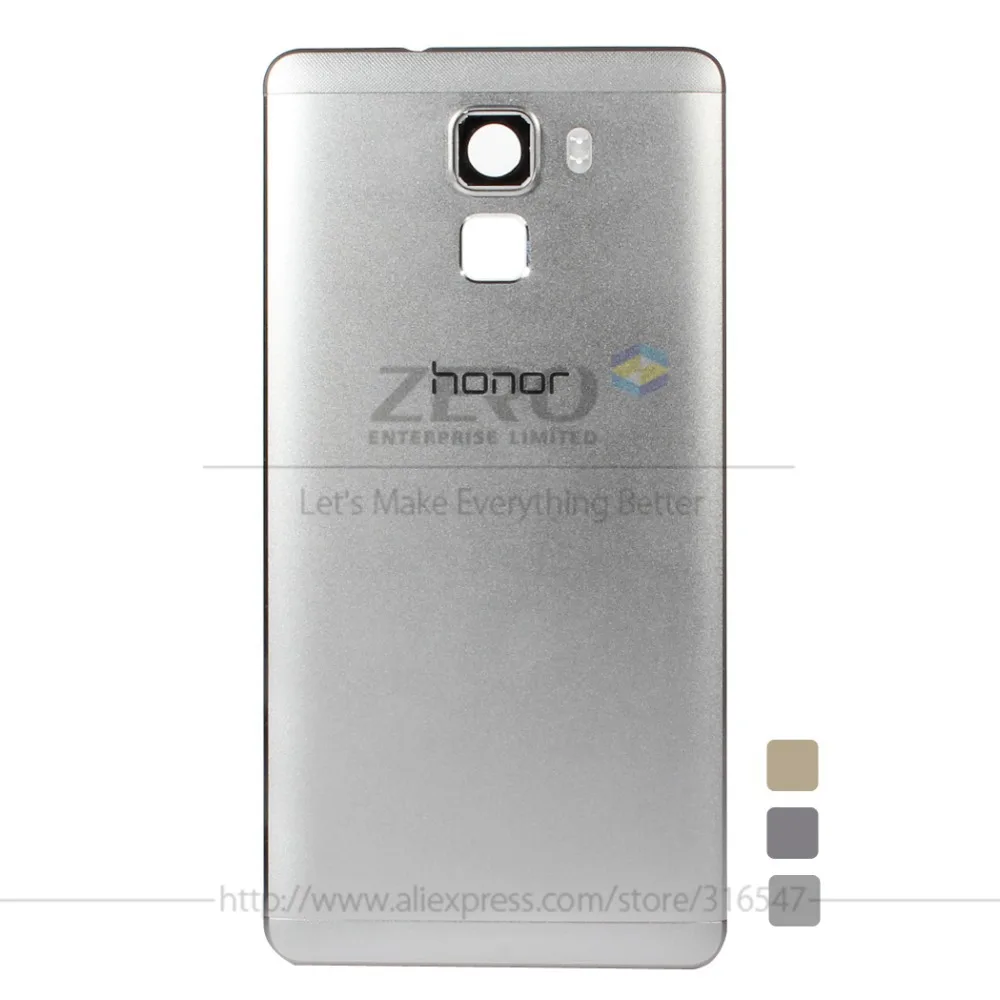 for Huawei Honor 7 Original Rear Back Battery Door Cover with Back Camera Glass Lens Cover Replacement Repair Spare Parts Silver