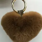 dyed color fashion charm genuine rex rabbit fur pom pom for keychain winter hats handbag pendant