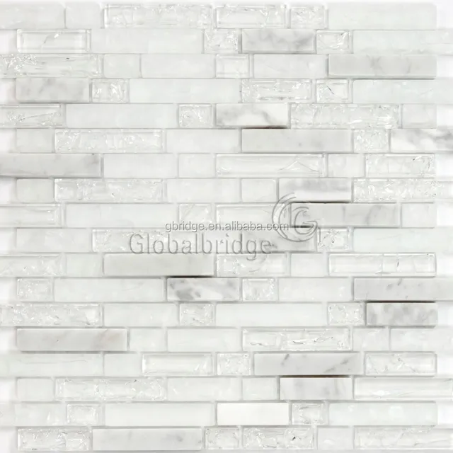 New heat fashion ice crackle glitter crystal glass mosaic for decoration