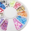 BIN 3D Lady's Nail Art Tips Decals Decoration Kits Colorful rose nail wheel decals