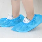 Kostenlose probe blauen schuh pe/cpe wahterproof einweg-überschuh elastische überschuhe