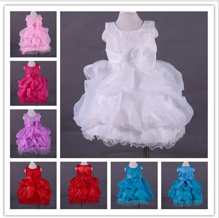 walson children clothes new model pink with blue children bridesmaid dress latest children