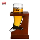 Handmade custom glass horn craft beer glass