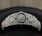 A-02 Xuping wedding crown tiaras african accessories women 925 silver silver color wholesale costume jewelry