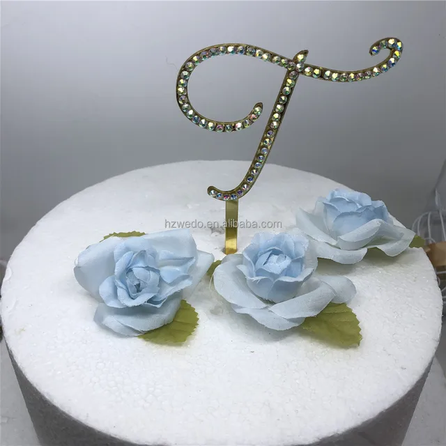 personalized rhinestone wedding cake topper diamond letter cake