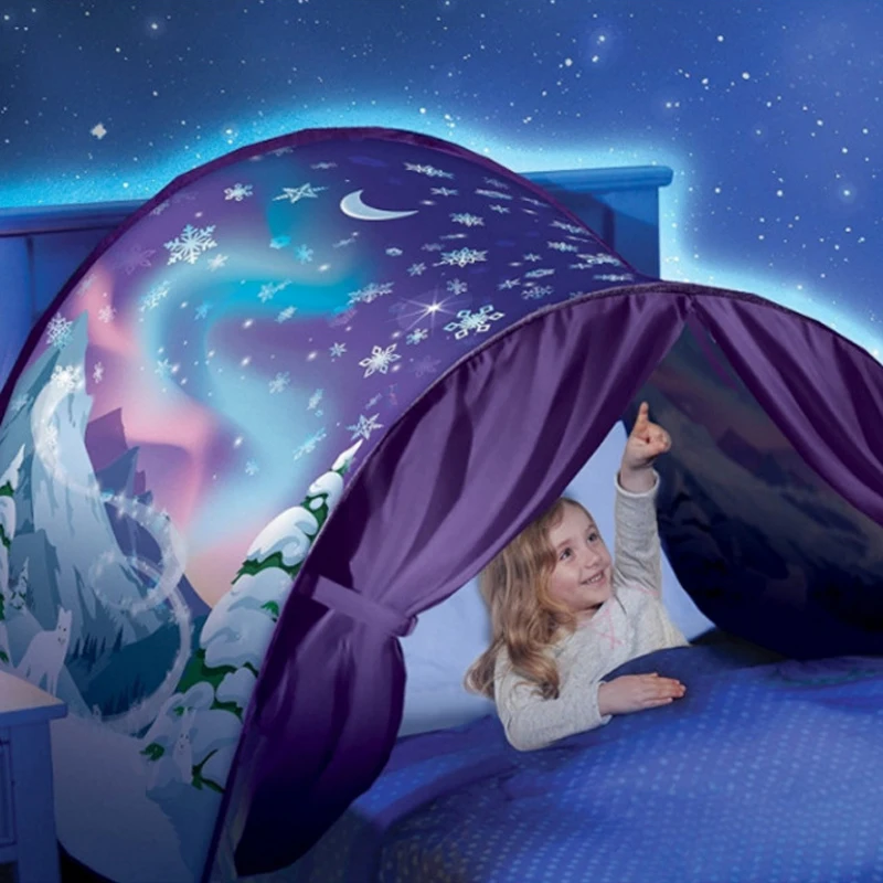 Kids Dream Tents Baby Pop Up Bed Tent Unicorn Foldable Playhouse Night Sleep lp3 