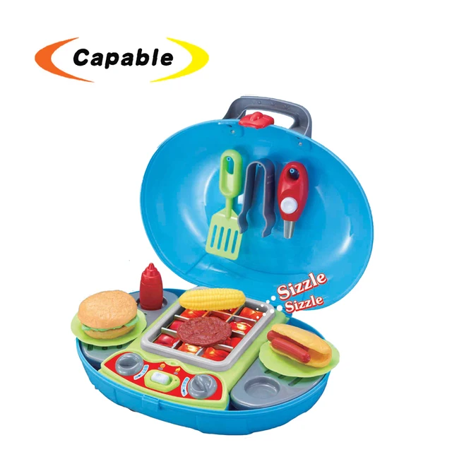 new arrivals plastic bbq <strong>set</strong> game toy kids kitchen play set for