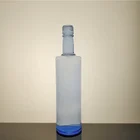 R-75-Blue 200ml 250ml Cobalt Round Vodka 750ml Blue Glass Liquor Bottle