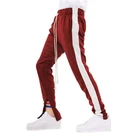 joggers sports pants contrast side stripe long drawstring custom mens track pants