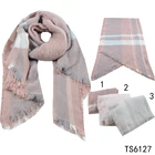 New Fashion Wholesale Winter Women Knit Scarf With Fringe