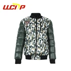 Fashion hot sale waterproof winter wear light weight army green bubble camouflage jacket for men