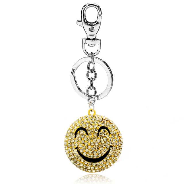 custom keychain mental alloy key ring emoji keychain gift for