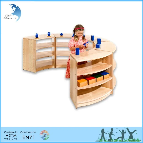 Nursery school educational wooden childcare baby furniture beds