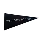 Custom with the wooden stick felt triangle pennant flags