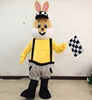 Carnival yellow rabbit mascot costume soft plush adult rabbit mascot costume