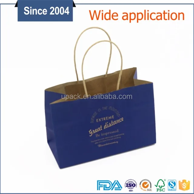 customized kraft paper carrier bag for gifts clothing paper bags