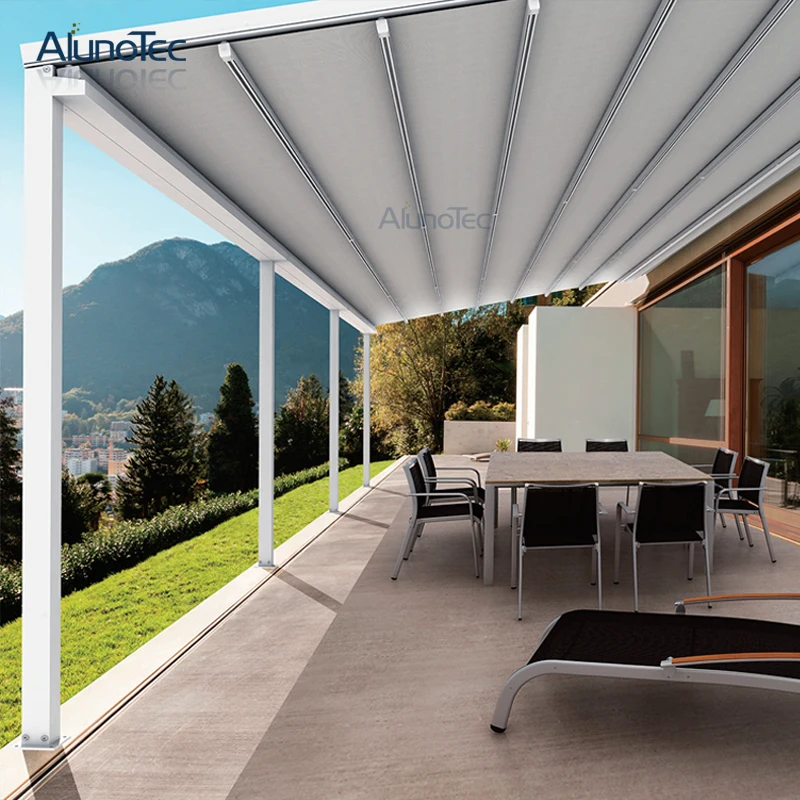 Retractable Awning Fabric Cover Automatic Retractable Roof Pergola