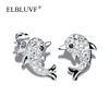 ELBLUVF Free Shipping Copper Alloy Dolphin Earrings Animal Earrings Zircon Jewelry For Girls/Women/Ladies