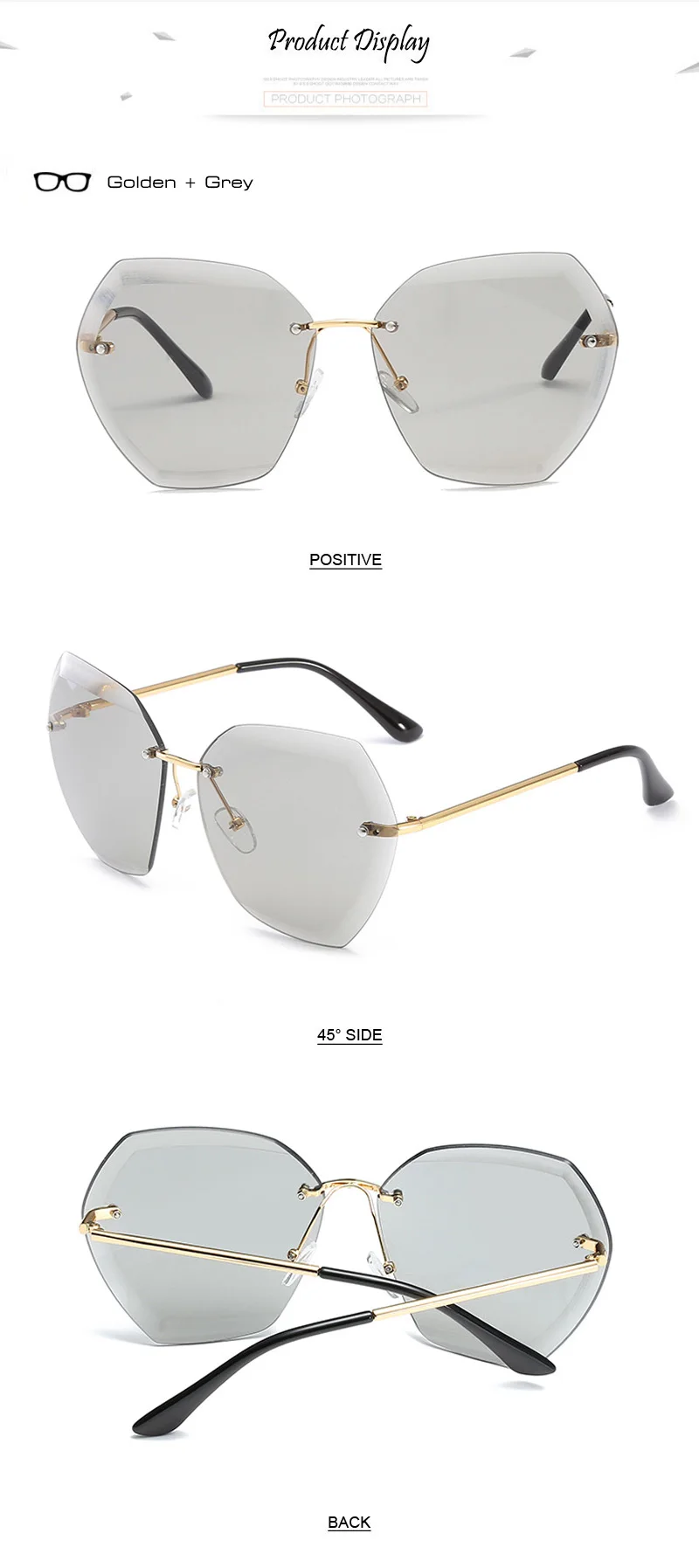 prada 66mm oversize rimless sunglasses