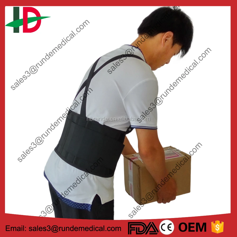 fda ce adjustable breathable back support belt lumbar brace with
