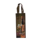 Custom good quality laminated non woven wine bag