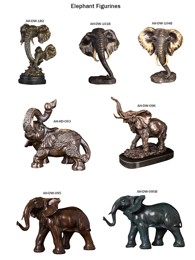 decor modern design large indian bronze brass african elephant