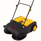 Laizhou JL750 walk behind cordless park street driveway side brush manual cleaning equipment