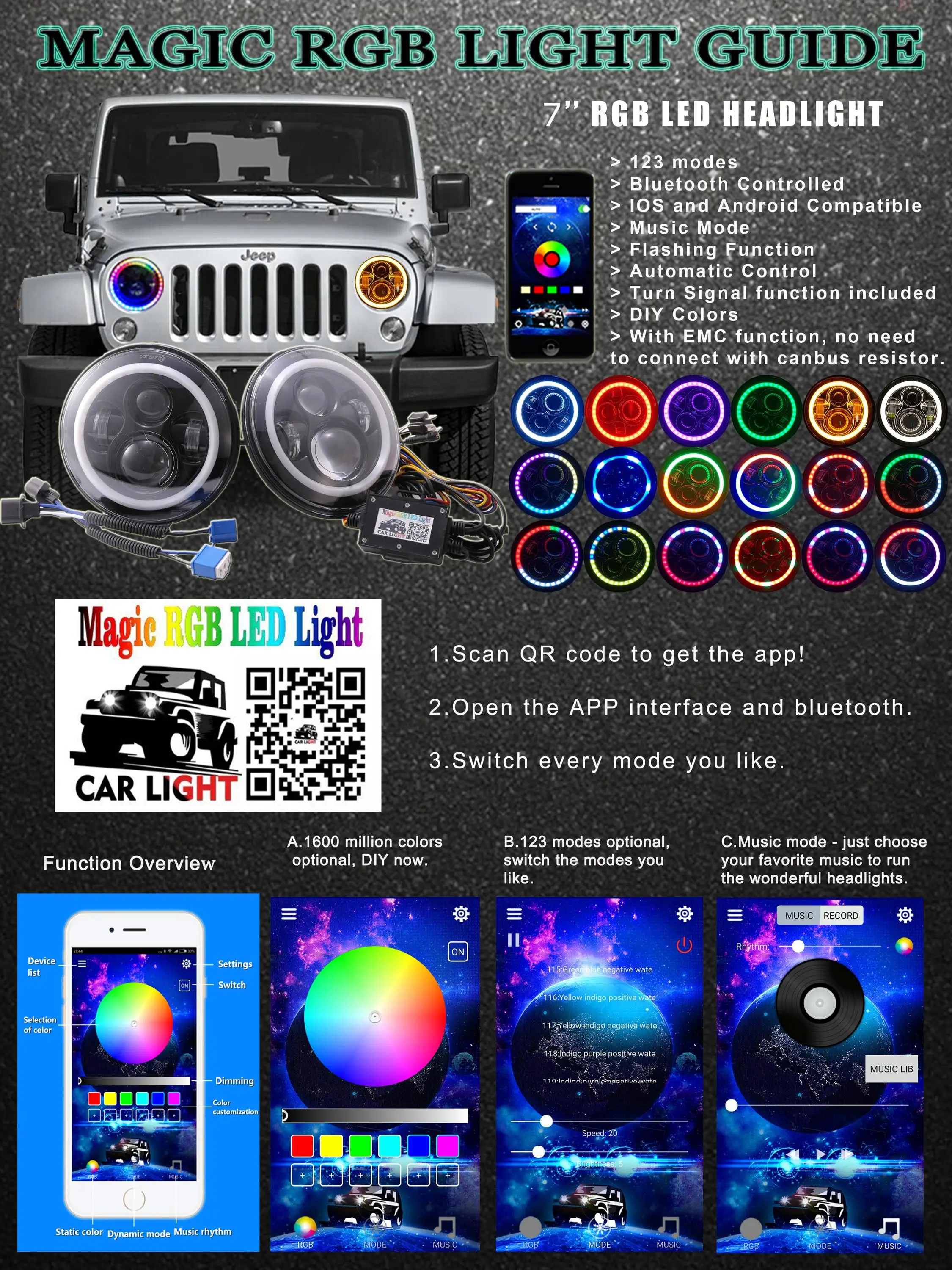 LOYO RGB Headlight Guide information