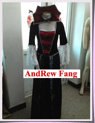 Rose Team-Free Shipping Custom Made Civil War Dress Southern Belle Red & Black Dress Sexy Carnival Halloween Costume