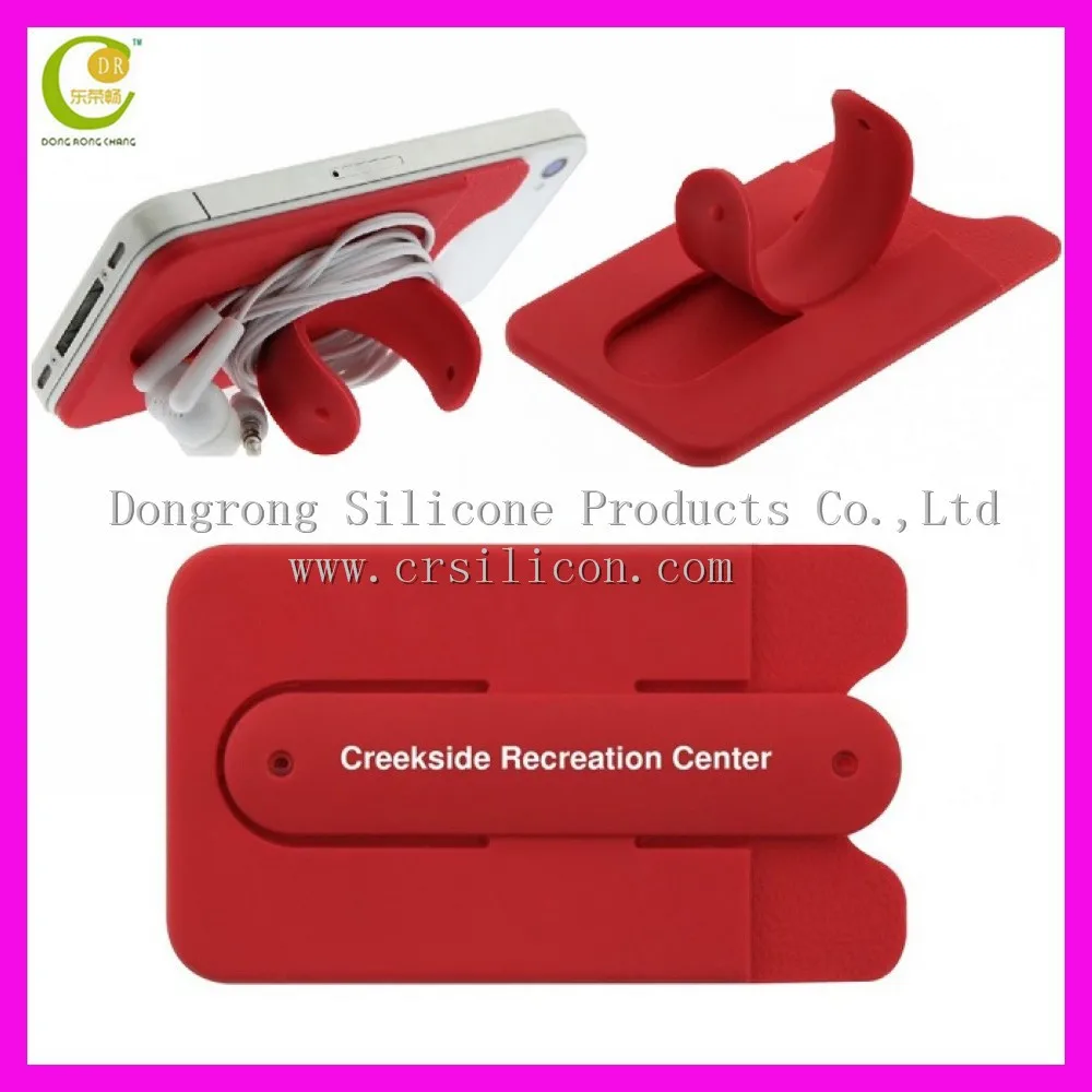 3m sticky cell phone card holder silicone mobile phone smart