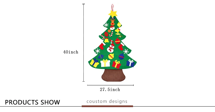 feel the christmas tree set with 30 removable ornaments - 3.