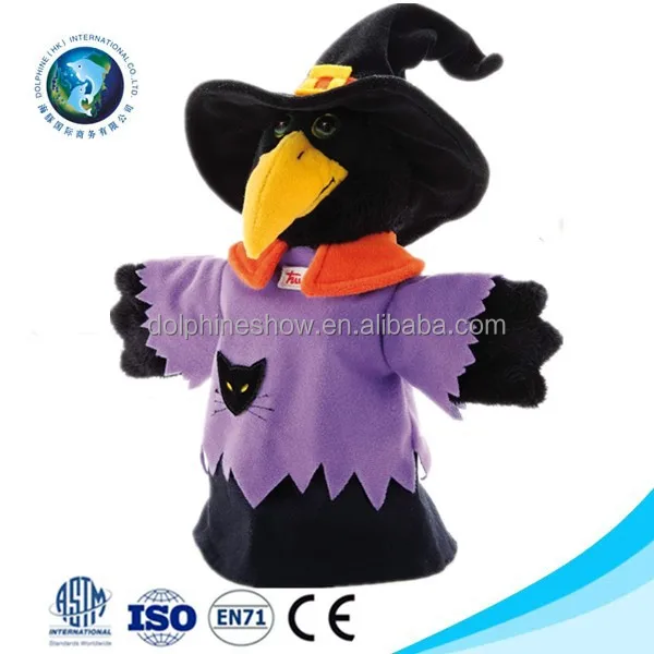 cute icti standard quality halloween day gift plush crow toy