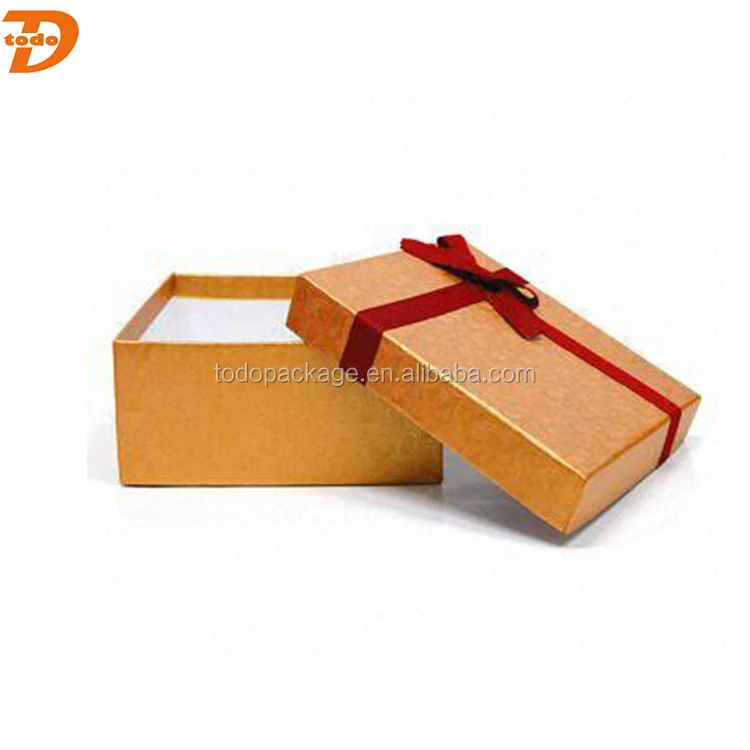 wholesale full color luxury paper gift box with ribbon
