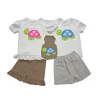Wholesale children boutique clothing holiday toddler boy set kids summer teen girl outfit