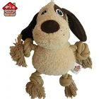 Pet products durable plush dog toy with cotton rope squeaky stuffed animal toys chew pet dog toys