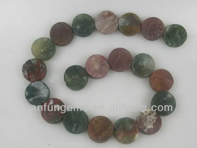 15-25mm natural gemstone indian agate rough coins flat round